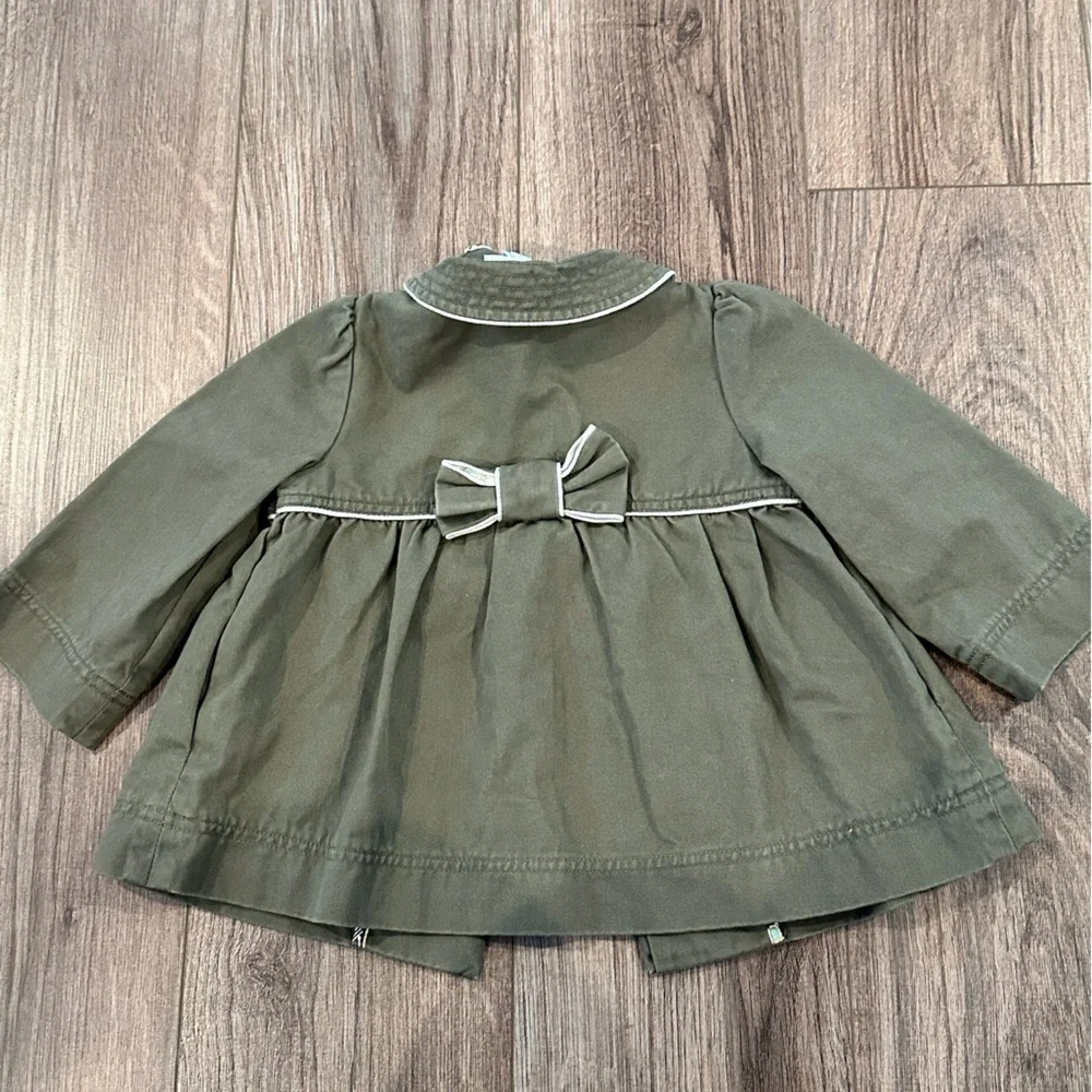 Marie Chantal Girls 4T Gray/Green Jacket